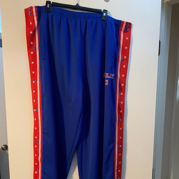 Philadelphia 76ers Allen Iverson Warm Up pants - Picture 1 of 5